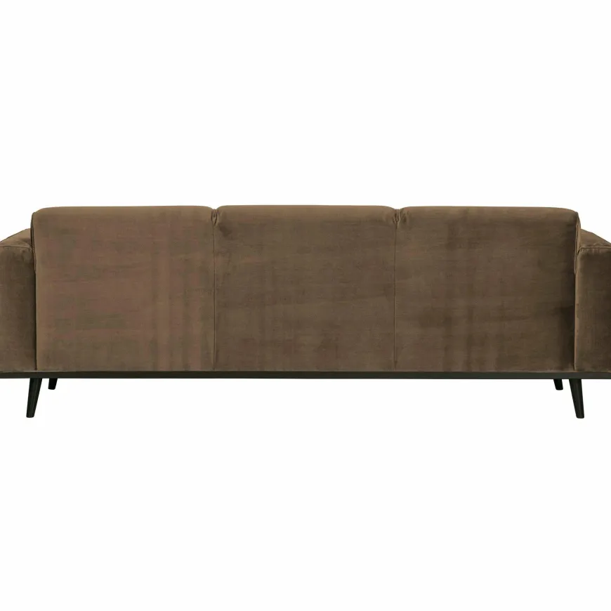 Woood Statement 3-zits bank 230 cm fluweel taupe