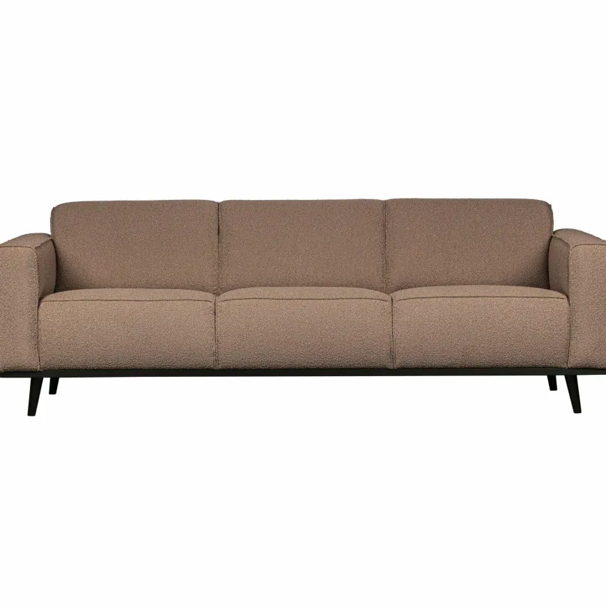 Woood Statement 3-zits bank 230 cm bouclé nougat