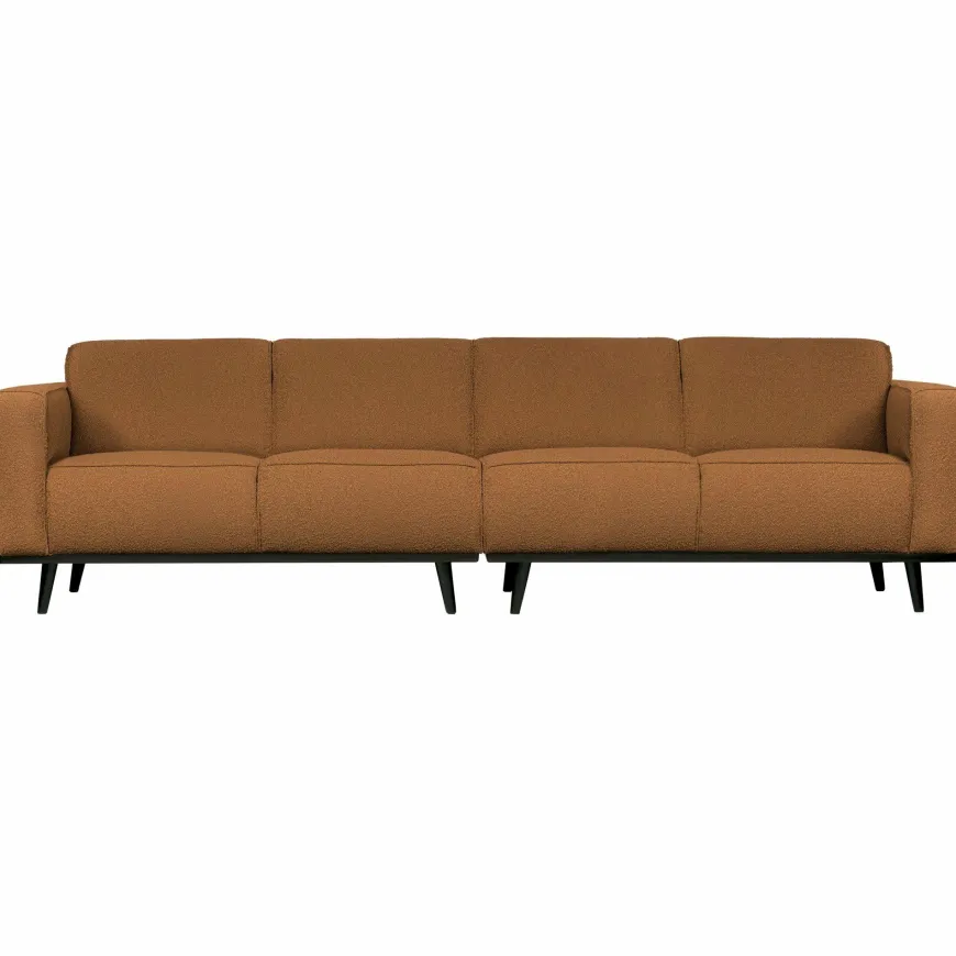 Woood Statement 4-zits bank 280 cm bouclé butter