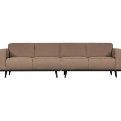 Woood Statement 4-zits bank 280 cm bouclé nougat