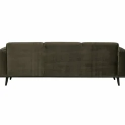 Woood Statement 3-zits bank 230 cm fluweel warm groen