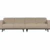 Woood Statement 4-zits bank 280 cm bouclé beige