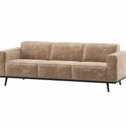 Woood Statement 3-Zits Bank 230 Cm Chenille Velvet Taupe