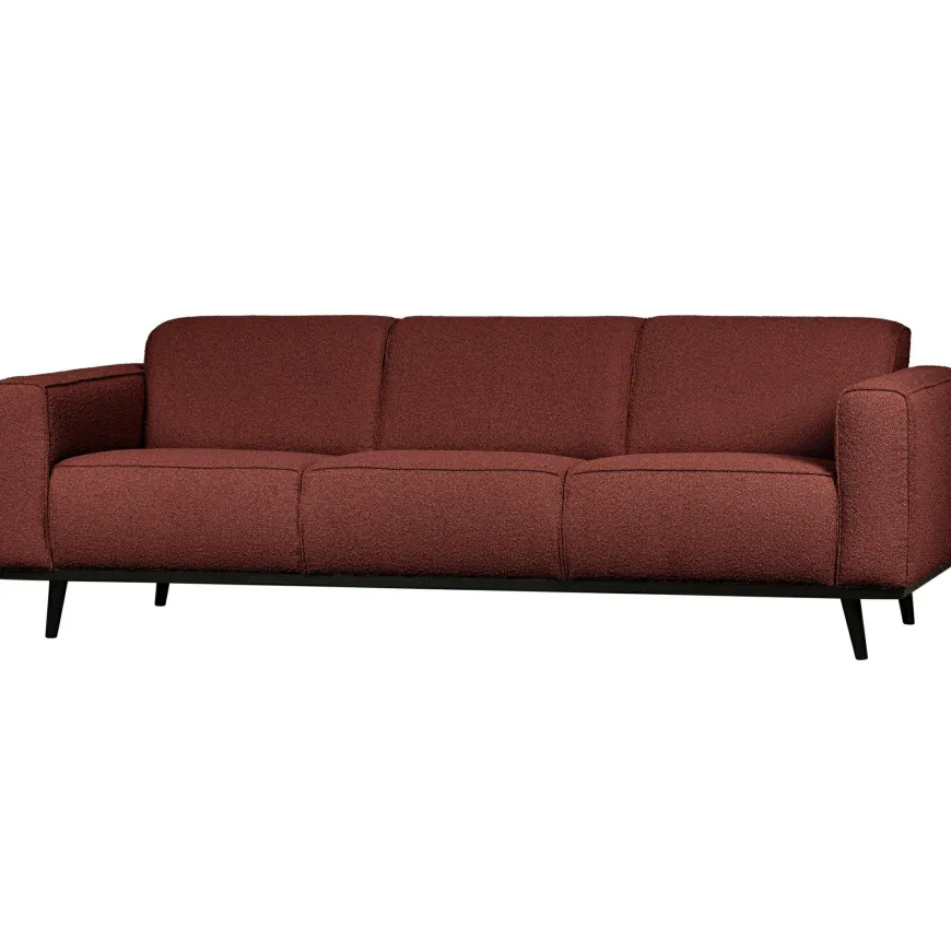 Woood Statement 3-zits bank 230 cm bouclé chestnut