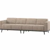 Woood Statement 4-Zits Bank 280 Cm Lichtbruin Melange