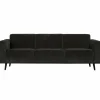 Woood Statement 3-zits bank 230 cm brede platte rib graphite