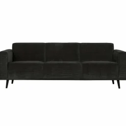 Woood Statement 3-zits bank 230 cm brede platte rib graphite