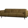 Woood Statement 3-zits bank 230 cm structure velvet brass