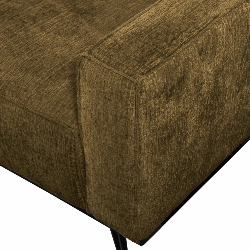 Woood Statement 3-zits bank 230 cm structure velvet brass