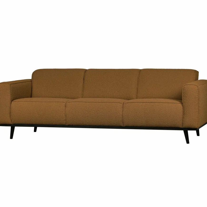 Woood Statement 3-zits bank 230 cm bouclé butter