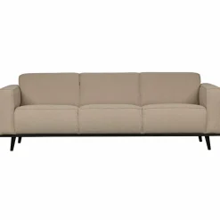 Woood Statement 3-zits bank 230 cm bouclé beige