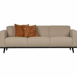 Woood Statement 3-zits bank 230 cm bouclé beige