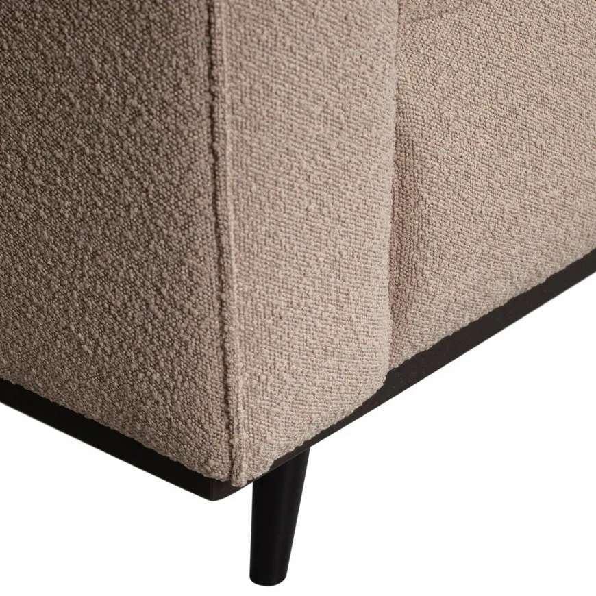 Woood Statement 3-zits bank 230 cm bouclé beige
