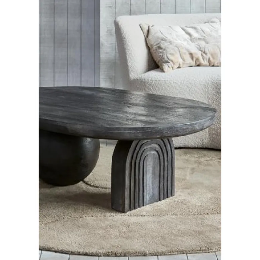 Woood Steppe Salontafel Mango Hout Zwart