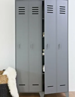 Woood Stijn Hoog 2drs Lockerkast Steel Grey [fsc]