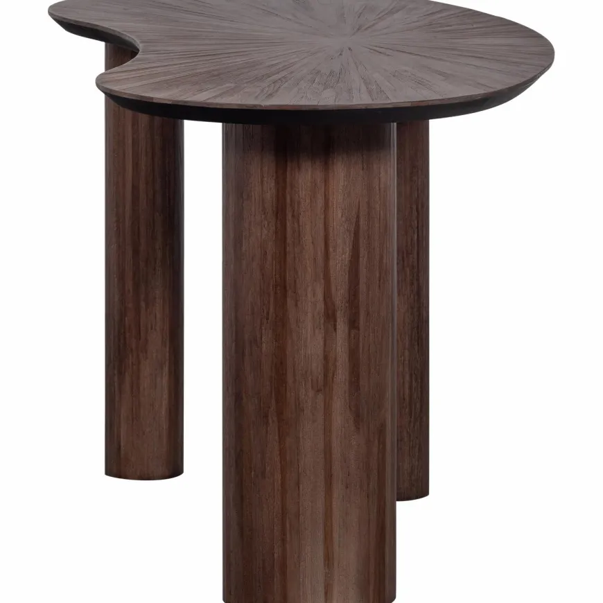 Woood Sun organische sidetable/bureau recycled teak bruin