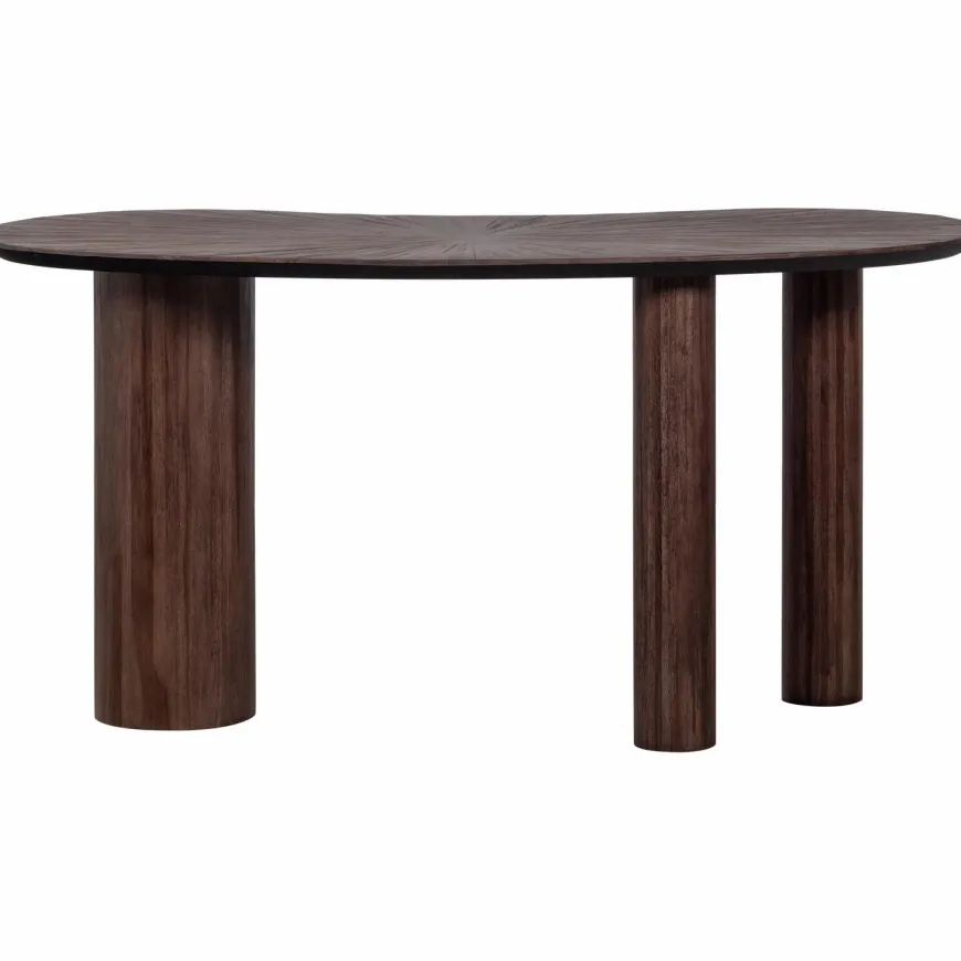 Woood Sun organische sidetable/bureau recycled teak bruin