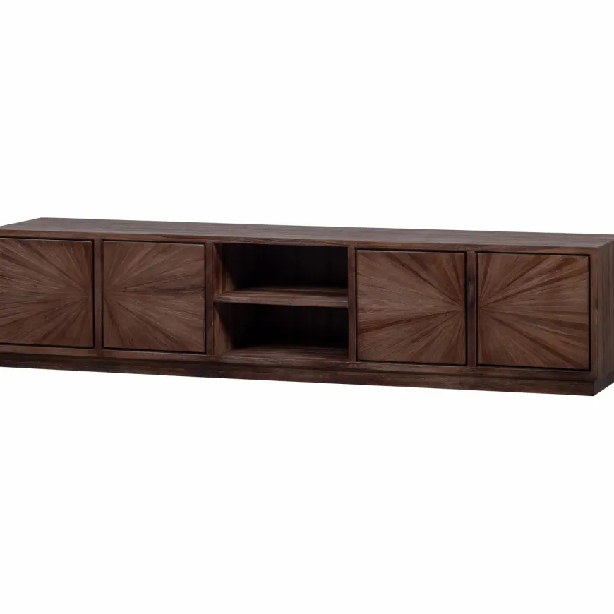 Woood Sun tv meubel met open vak recycled teak bruin