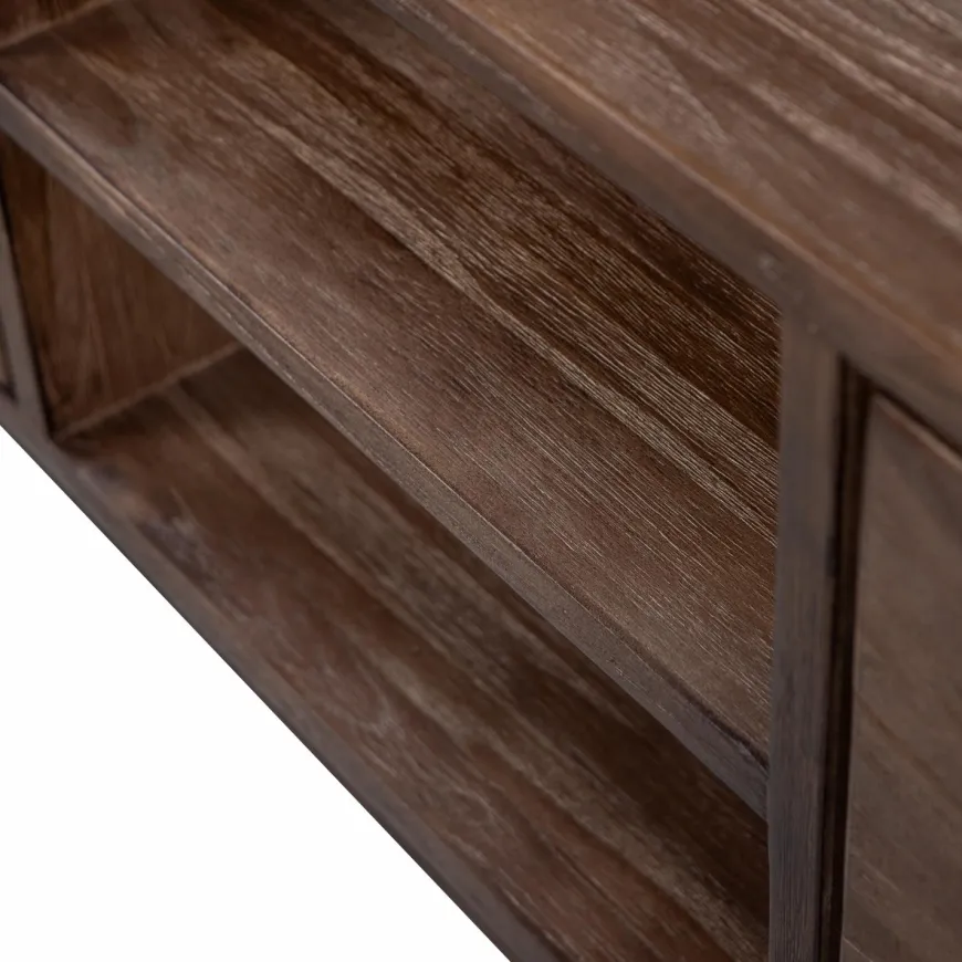 Woood Sun tv meubel met open vak recycled teak bruin