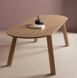 Woood Tablo eettafel ovaal vingerlas 220x90cm pebble grey [fsc]