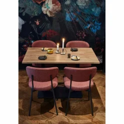 Woood Tablo eettafel recht vingerlas 120x80cm cashmere brown [fsc]