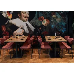 Woood Tablo eettafel recht vingerlas 120x80cm cashmere brown [fsc]