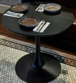 Woood Tablo eettafel rond vingerlas o80cm blacknight [fsc]