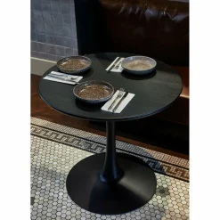 Woood Tablo eettafel rond vingerlas o80cm blacknight [fsc]