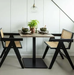 Woood Tablo eettafel vierkant vingerlas 80x80cm cashmere brown [fsc]