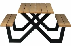 Woood Tablo Outdoor Picknicktafel Naturel Met X-poot Metaal [fsc]