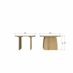 Woood Tablo Salontafel 60 Cm Eiken Blacknight [fsc]