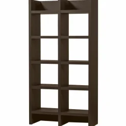 Woood Timo open kast mdf donkerbruin 195x100x40cm