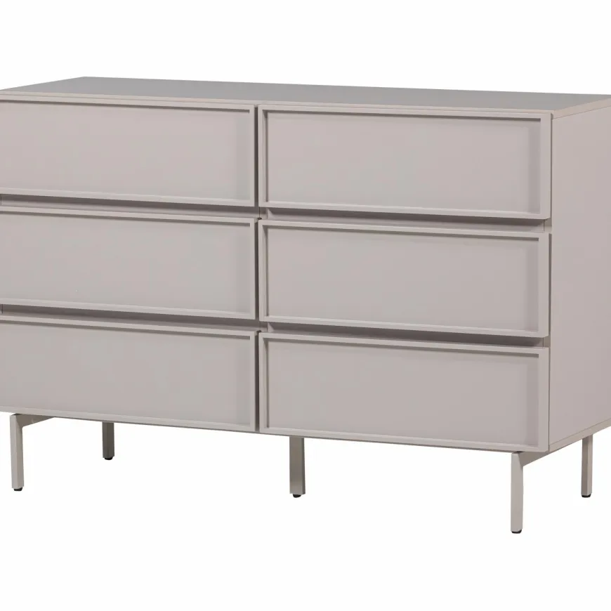 Woood Tours Ladekast 6 Lades Melamine/Mdf Zand