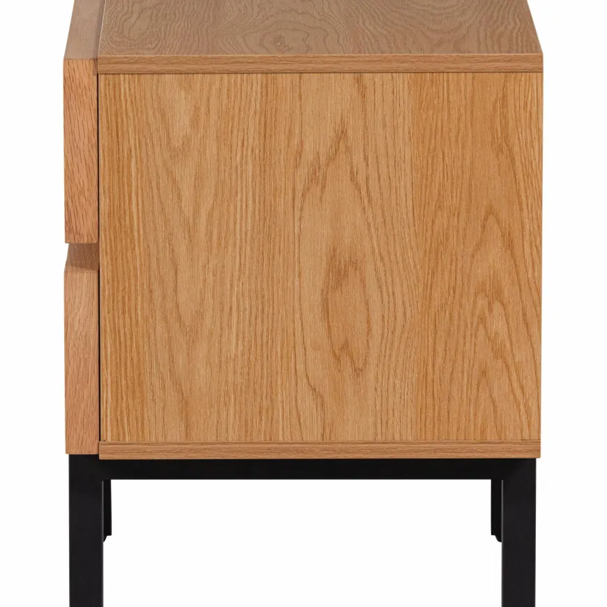 Woood Tours Ladekast/Nachtkastje 2 Lades Melamine/Mdf Naturel