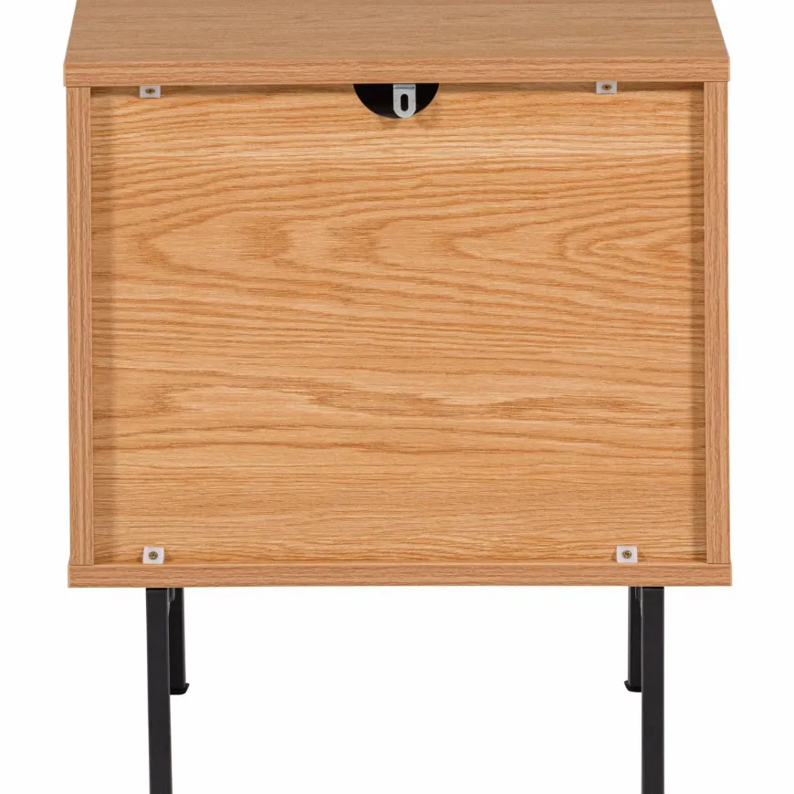 Woood Tours Ladekast/Nachtkastje 2 Lades Melamine/Mdf Naturel
