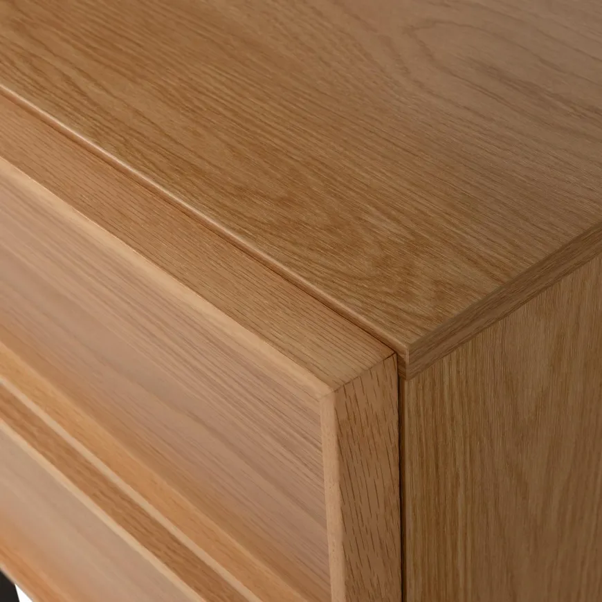 Woood Tours Ladekast/Nachtkastje 2 Lades Melamine/Mdf Naturel