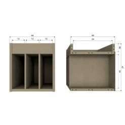 Woood TURNER platenkast grenen mud [fsc]
