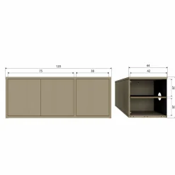 Woood TURNER TV meubel grenen mud [fsc]