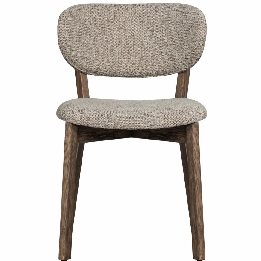 Woood Udar eetkamerstoel met houten frame donkerbruin
