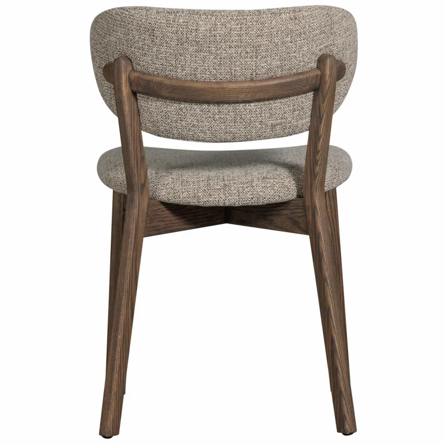 Woood Udar eetkamerstoel met houten frame donkerbruin
