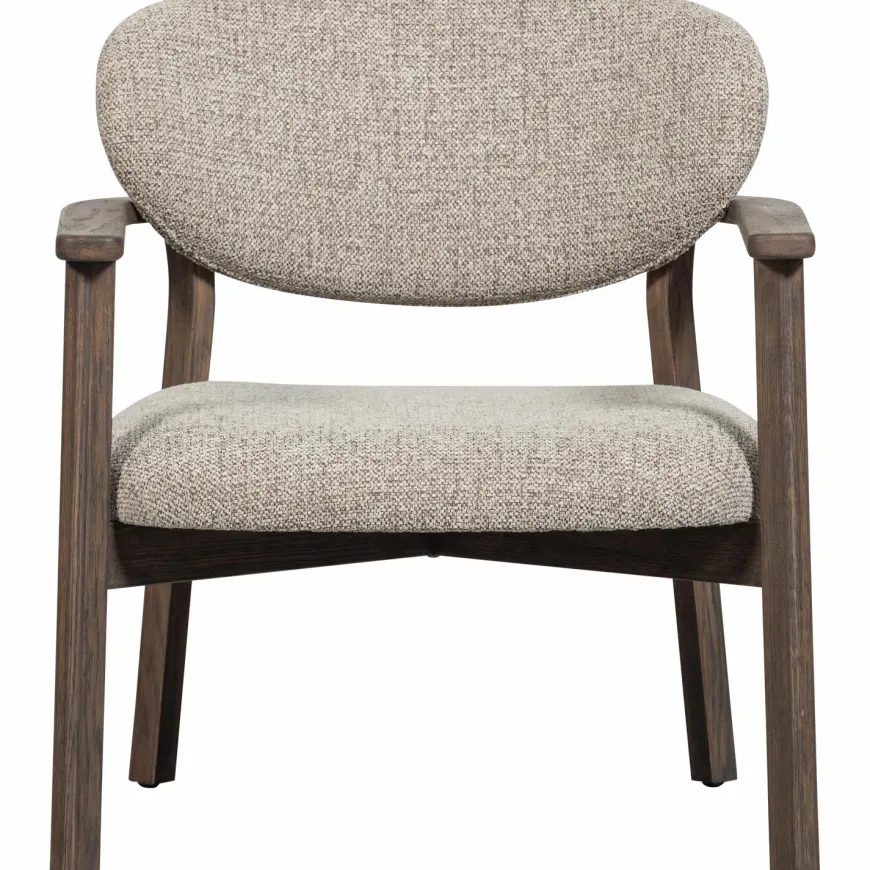 Woood Udar fauteuil met houten frame donkerbruin