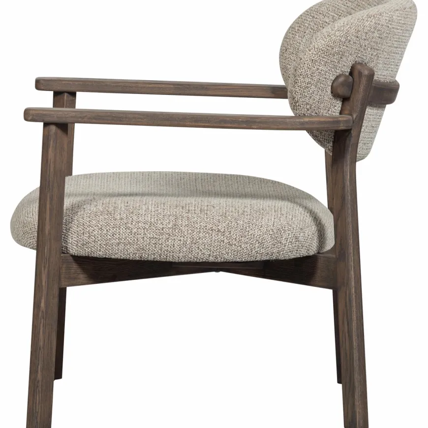 Woood Udar fauteuil met houten frame donkerbruin