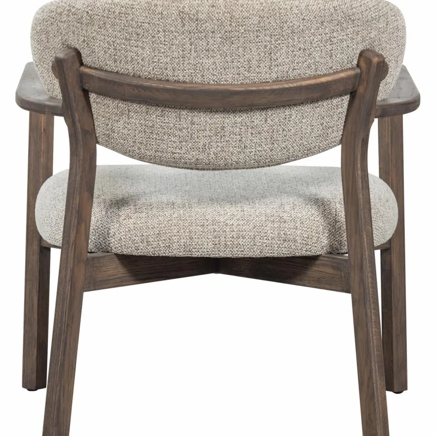 Woood Udar fauteuil met houten frame donkerbruin
