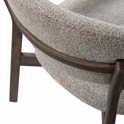 Woood Udar fauteuil met houten frame donkerbruin