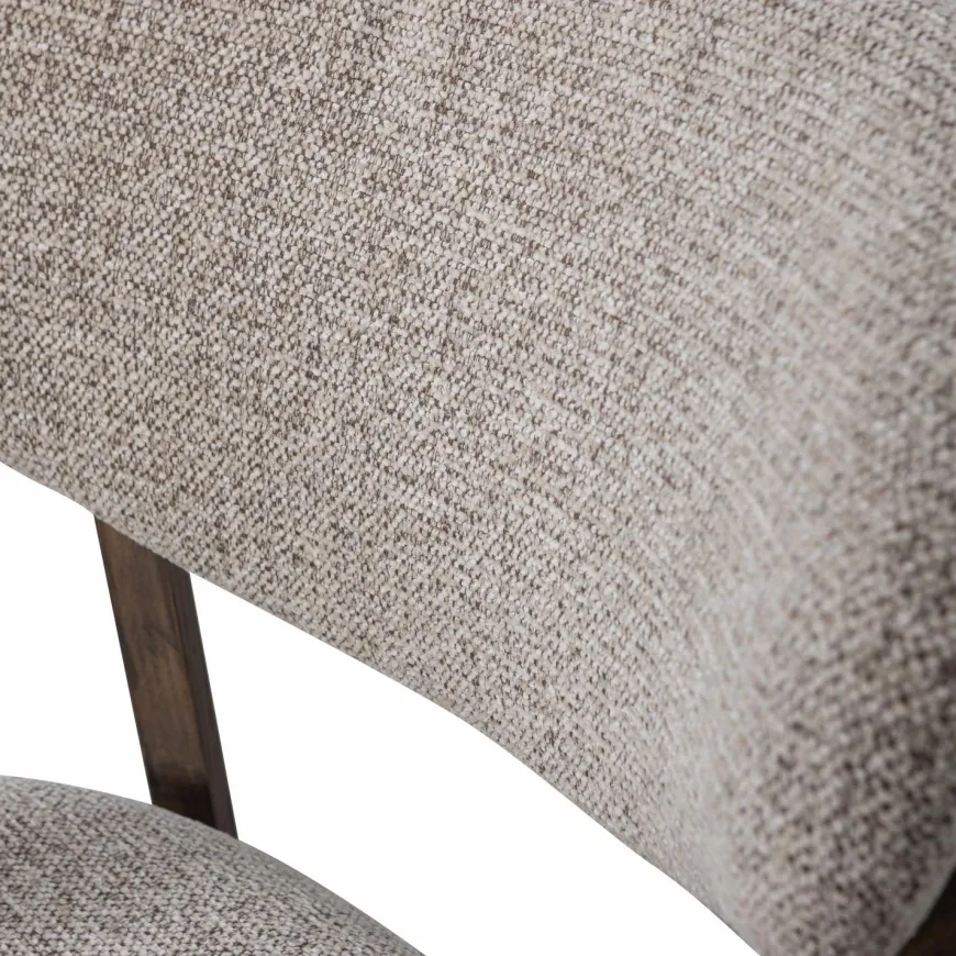 Woood Udar fauteuil met houten frame donkerbruin