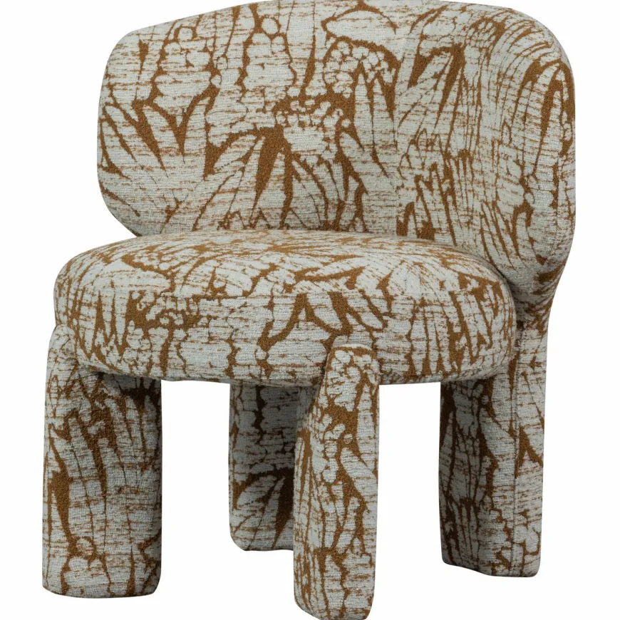 Woood Upke fauteuil met dessin naturel/bruin