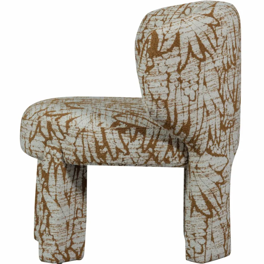 Woood Upke fauteuil met dessin naturel/bruin
