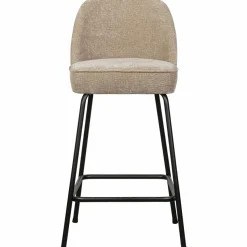 Woood Vogue barstoel 65cm 3d chenille zand