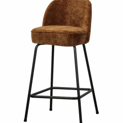 Woood Vogue barstoel 65cm 3d chenille middenbruin