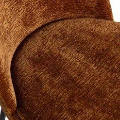 Woood Vogue barstoel 80cm 3d chenille middenbruin